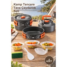 Yenilig 4 Adet Kamp Tencere Tava Çaydanlık Seti