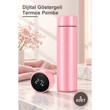 Yenilig 5 Adet Dijital Göstergeli Termos Pembe