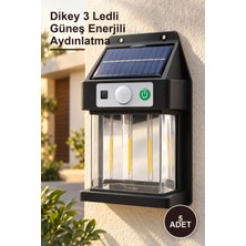 Yenilig 5 Adet Dikey 3 Ledli Güneş Enerjili Aydınlatma