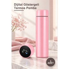 Yenilig 3 Adet Dijital Göstergeli Termos Pembe