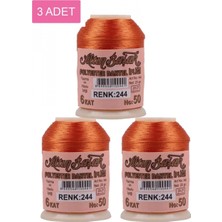 Pileli Store 3 Adet Altınbaşak Oya ve Dantel Ipi 20 gr - Royaleks - No: 244