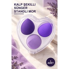 Yenilig 1 Adet Kalp Şekilli Sünger Standlı Mor