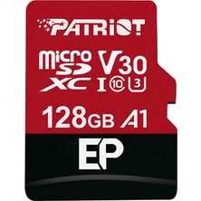 Patriot Ep Series 128GB Microsdxc V30 A1 U3 Class 10 Hafıza Kartı + Sd Adaptör PEF128GEP31MCX