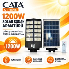 Cata Süpernova 1200w Solar Sokak Armatürü 13200 Lümen IP65 Su Geçirmez Beyaz Işık (Kumandalı) CT-4645