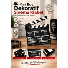 Yenilig Mini Boy Dekoratif Sinema Klaketi – Film Çekim Klaketi – Sinema Temalı Dekor ve Hediye