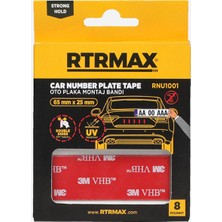 Çift Taraflı Oto Plaka Montaj Bandı 8 Adet 65 mm * 25 mm Rtrmax