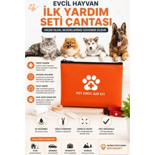 Yenilig Evcil Hayvan Ilk Yardım Seti 126 Parça Kedi Köpek Acil Müdahale Çantası Kene Cımbızı Bandaj Gazlı Bez Bakım Seti