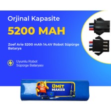 Ümit Maker Zoef Arie 5200 Mah 14.4V Robot Süpürge Batarya