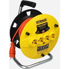 Makaralı Uzatma Kablosu Açık Tip 35MT 3x1,5 mm Rtrmax