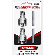 Umut Toptan Bay-Tec Pvc Boru Iç ve Dış Çapak Açma Uç Seti 1/2\" - 3/4\" (MU1444)