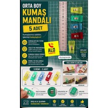 Alotuhafiye Kumaş  Mandalı 5 Adet Orta Boy