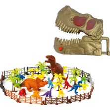 Asya T-Rex Saklama Çantalı Dev Dinozor Parkı Oyun Seti - Sarı