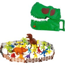 Asya T-Rex Saklama Çantalı Dev Dinozor Parkı Oyun Seti - Yeşil