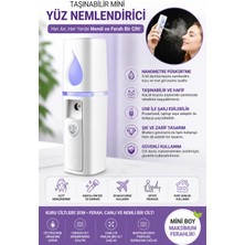 Yenilig Taşınabilir Mini Yüz Nemlendirici USB Şarjlı Nano Sprey Cilt Nemlendirici Buhar Cihazı