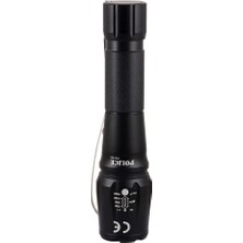 TeknoKapsül Ps-46 Xml-T6 LED Şarjlı El Feneri 500 Lümen Zoomlu Araç Duvar Şarj Setli
