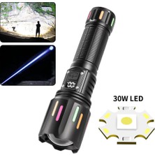 TeknoKapsül PS-9954 30W Zoomlu LED Powerbank Özellikli Şarjlı Profesyonel El Feneri