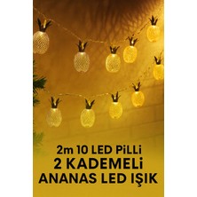 Yenilig 2 Metre 10 LED Ananas Işık - Pilli, 2 Kademeli ve Dekoratif Yaz Temalı LED Zincir