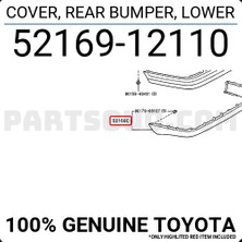 Premium Toyota Corolla 1998-2002 Arka Tampon Alt Parça AE-111 (Oem NO:5216912110)