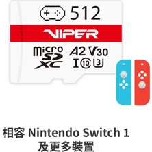 Patriot Viper Gaming Series 512GB Microsdxc V30 A2 U3 Uhs-I Class 10 Hafıza Kartı PV512GGM32MCX