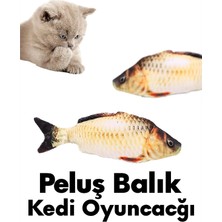 Yenilig Kedi Oyuncağı Peluş Balık – Kediler Için Gerçekçi ve Eğlenceli Oyun Arkadaşı