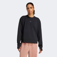 adidas Kadın  Siyah  Sweatshirt D4T KNIT CREW JP2655