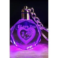 Yenilig I Love You Renk Değiştiren Işıklı Anahtarlık