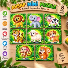 Neslinin Eli Ahşap Hayvanlar Mini Puzzle Seti