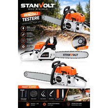 Stanvolt 52 cc Benzinli Ağaç Odun Dal Kesme 45 cm Testere Profesyonel
