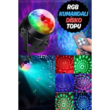 Yenilig Renkli ve Hareketli Ortamlar Için Oynar Başlıklı Rgb Disko Topu - Kumandalı Kullanım