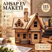 Algwood Alg Wood Design Ahşap Çiftlik Evi Maketi 115 Parça 3D Puzzle MDF Malzeme ile Detaylı Model