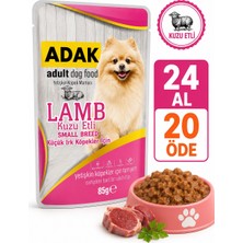 Adak Kuzu Etli Küçük Irk Yetişkin Köpek Yaş Maması Pouch 85 gr x 24 Adet