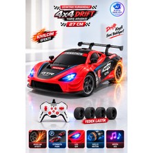 Yıldırım Oyuncak Uzaktan Kumandalı Kıvılcım Efektli 4x4 Drift Yarış Arabası 27CM – Şarjlı Müzikli Işıklı Rc Spor Araba