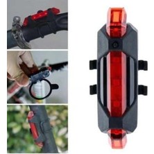 Buffer USB Şarj Edilebilir Parlak Bisiklet LED Lamba Su Geçirmez Güvenlik Uyarı Arka Lamba Işığı