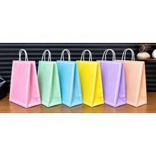 Aybaş Kağıtçılık 1. Kalite 25X12X31 cm (6 Adet) Kağıt Set Çanta, Hediye Poşeti, Kına, Düğün, Nişan Çanta