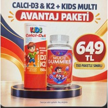 L'Rochelle Kids Calci -D3&K2 150ml + Kids Multi 60 Gummy AVANTAJ PAKETİ