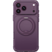 iPhone 18 Pro Max Kılıf M-Safeli Airbag Standlı Lens Korumalı Amazingthing Titan Pro Magspin Mor