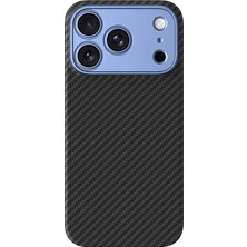 iPhone 18 Pro Kılıf M-Safe 1500D Aramid Fiber Lens Korumalı Amazingthing Titan Max Karbon Kapak Mavi
