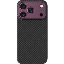 iPhone 18 Pro Kılıf M-Safe 1500D Aramid Fiber Lens Korumalı Amazingthing Titan Max Karbon Kapak Mor