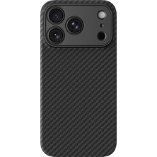 iPhone 18 Pro Kılıf M-Safeli 1500D Aramid Lens Korumalı Amazingthing Titan Max Karbon Kapak Siyah