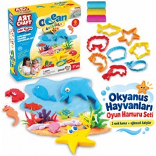 Nunu Deniz Canlıları Temalı Oyun Hamuru Seti 8 Kalıp 3 Renk Eğitici Çocuk Aktivite Seti 3+ Yaş