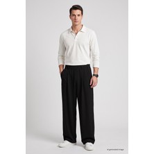 Tommy Life Siyah Rahat Form Erkek Palazzo Pantolon - 82199