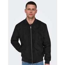Only & Sons Onslucas Fake Suede Bomber Otw Noos Black