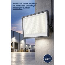 Yenilig 2 Adet LED Projektör CT-4666 – 600W Slim 6400K Beyaz Işık 48.000 Lümen Endüstriyel Floodlight Outdoor