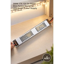 Yenilig 4 Adet CT-2679 Şerit LED Trafosu – 200W 17A 12V Dc Süper Slim Fansız Klemensli LED Driver Power Supply