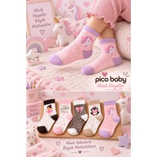 Pico Baby Kız Bebek & Çocuk Pamuklu Desenli Soket Çorap / 5 Çift