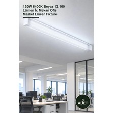 Yenilig 3 Adet CT-2479B Kristal Yatay Bant Armatür CT-2479 – 120W 6400K Beyaz 13.160 Lümen Iç Mekan Ofis Market Linear Fixture