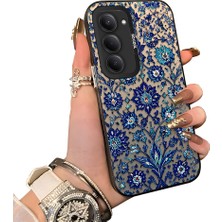 HONTINGA Redmi 15 5g ile Uyumlu Kılıf Silikon Kenar Sert Arka Kamera Koruyucu Basitlik Anti Düşme Kamera Sevgili Çift Kılıf Iznik Çini Desen Couple Telefon Kılıfı K1-2489