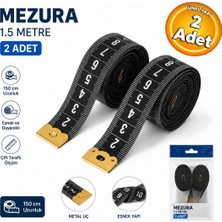 ilhan 1,50 Metre Bez Mezura Ölçüm Metresi 150 cm Mezura (2 Adet)
