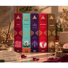 Mahur Premium Tütsü Seti 5’li – Love, Meditation, 7 Çakra, Aphrodisiac, Sandal