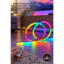 Yenilig 2 Adet CT-4567 Pixel Neon Esnek Şerit LED – 5 Metre Kumandalı Rgb Pixel Neon Şerit, Dekoratif Iç Mekan LED Strip